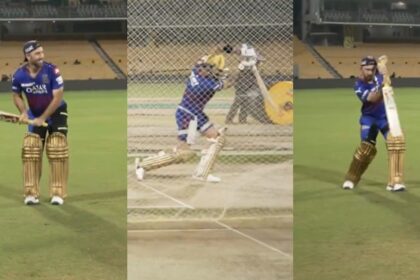 IPL 2024: Glenn Maxwell was seen copying Kohli's batting style in a funny way, watch video - India TV Hindi