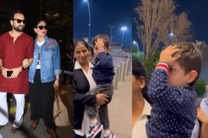 Kareena Kapoor's little son held his head as soon as he saw the paparazzi, you will laugh after seeing the action - India TV Hindi