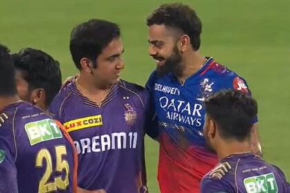 RCB vs KKR VIDEO: This is how Virat Kohli and Gautam Gambhir met in the middle of the match, is everything okay?  - India TV Hindi