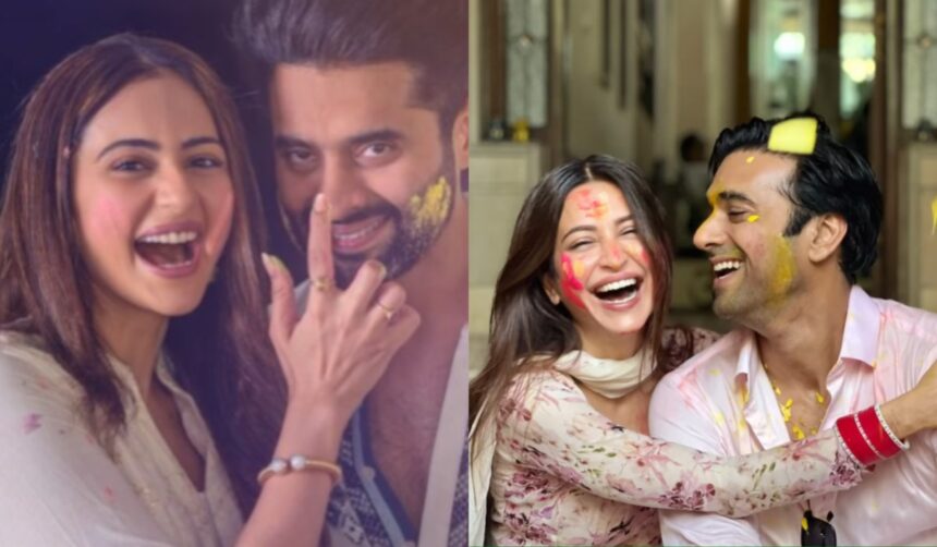 Rakul Preet-Jackie Bhagnani celebrated Holi in a unique style, this couple celebrated their first Holi after marriage - India TV Hindi