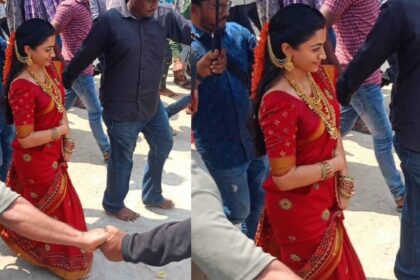Red saree, vermillion in demand, Rashmika dressed like a newly-wed bride, what is the matter - India TV Hindi
