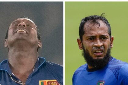 VIDEO: Bangladesh made fun of Sri Lanka, Timed-out celebration of World Cup is fresh, Mathews' helmet...