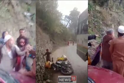VIDEO: HRTC driver assaulted, family members also shook hands with the young man, people became spectators