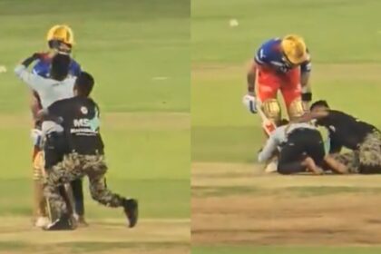 Virat Kohli: Fan entered the field, reached the crease and touched Virat Kohli's feet, then hugged him;  Watch VIDEO - India TV Hindi
