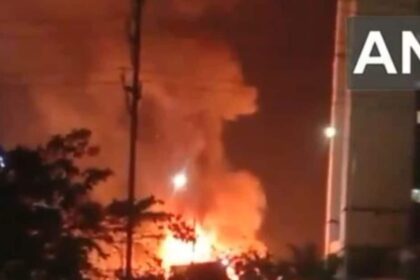 A massive fire broke out in a restaurant in Greater Noida.