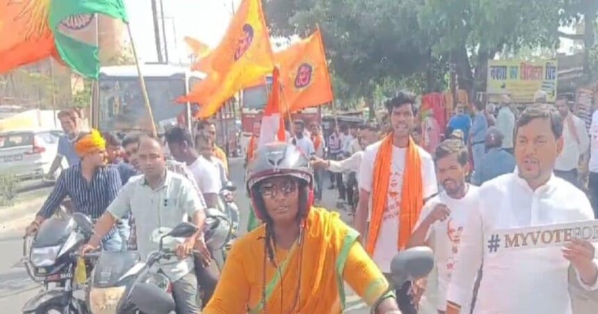 Neither cadre nor workers, but the people of this party are impressed by the zeal and enthusiasm of 'Bullet Rani'. When she reached Samastipur from Madurai, she got a warm welcome.