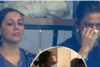 After being discharged from the hospital, Shahrukh Khan went to watch the IPL final, first glimpse with wife Gauri
