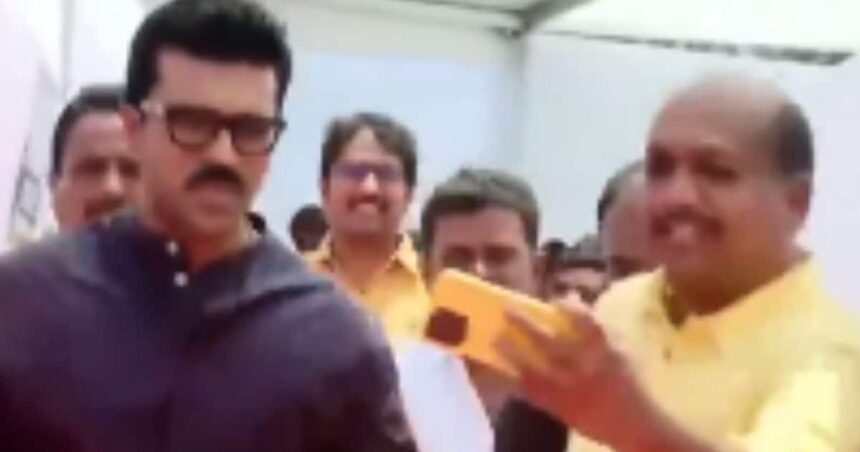 Ram Charan pushed a fan! RRR actor got angry when he took a selfie
