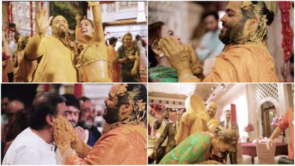 Anant-Radhika's haldi ceremony was as exciting as Holi, Ranveer created a lot of ruckus - India TV Hindi