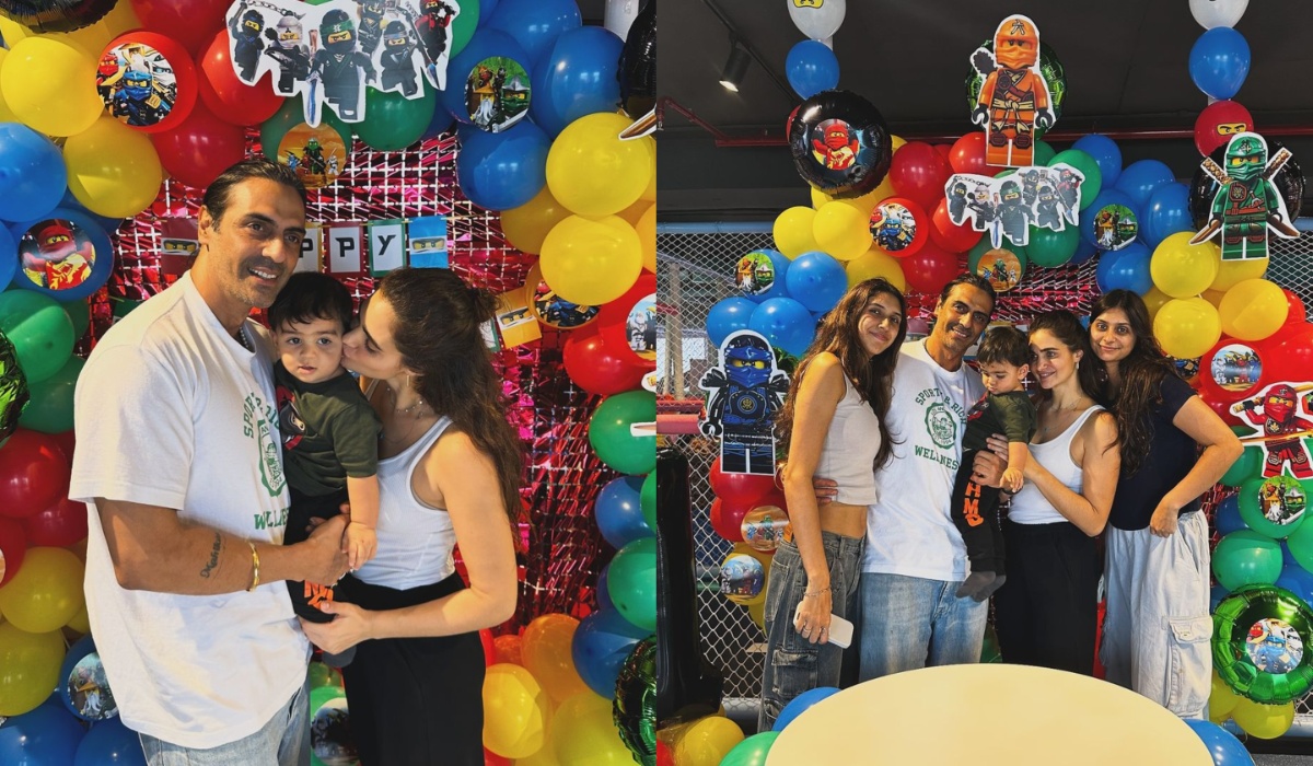 Arjun Rampal celebrated his son's birthday with girlfriend Gabriella, ex-wife's daughters were also seen - India TV Hindi