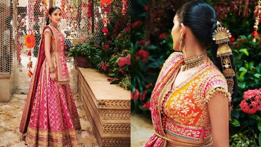 Bandhani lehenga, coat blouse, Anant Ambani's bride Radhika looked like a princess - India TV Hindi