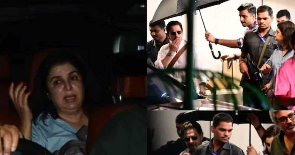 Farah Khan looked sad after her mother's death, Shahrukh Khan arrived with his family and hugged his friend
