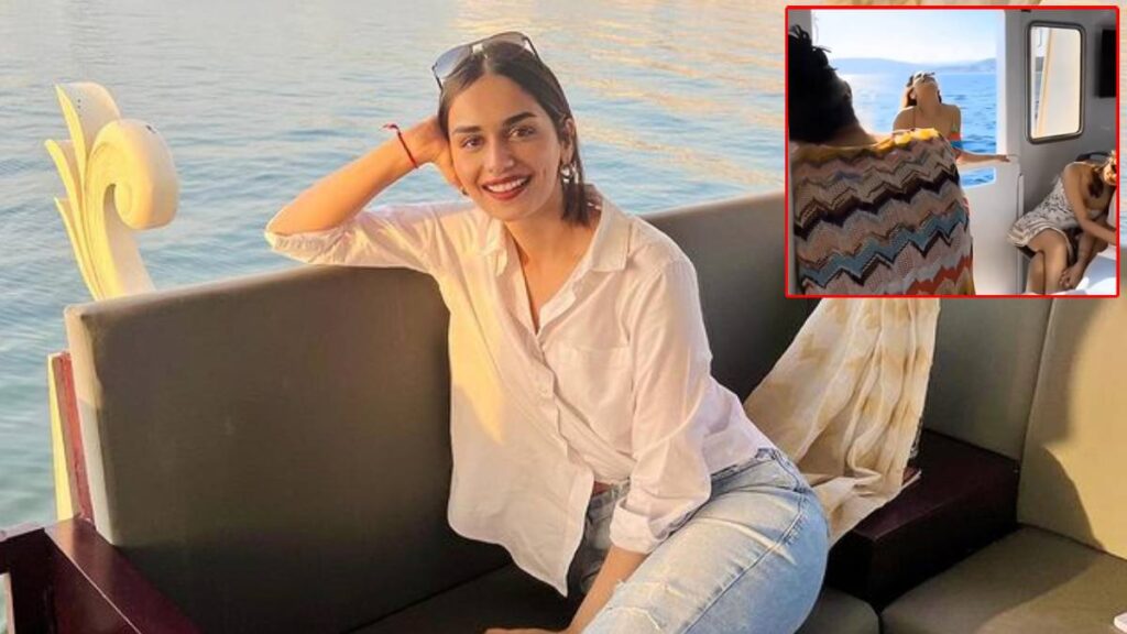 Jahnavi was getting a photo clicked, whose love was Manushi Chillar seen in the background? - India TV Hindi