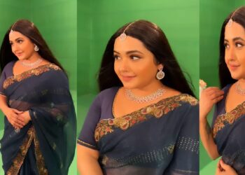 Kajal Raghavani is ready to set hearts ablaze with her open hair and big eyes like pearls, shared a captivating video from the set