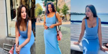 Monalisa's glamor game is on in Europe too, the actress shared the video and said - "I am living a filmy life", watch video