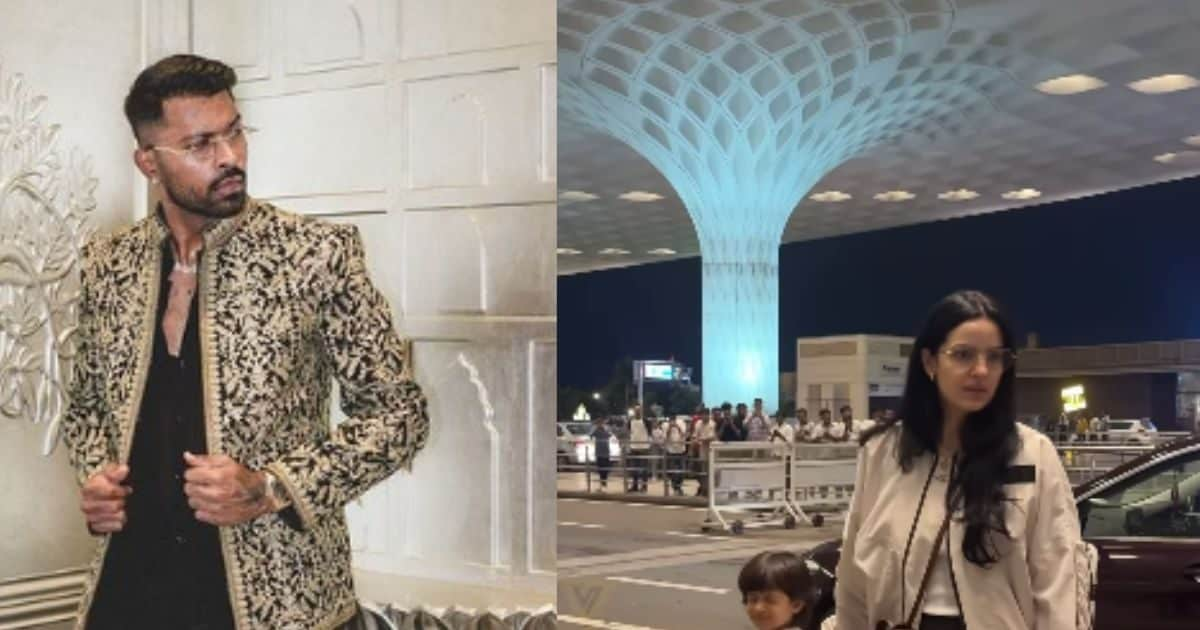 Natasha left home due to her relationship with Hardik Pandya getting complicated? She was spotted at the airport holding her son's hand, video goes viral