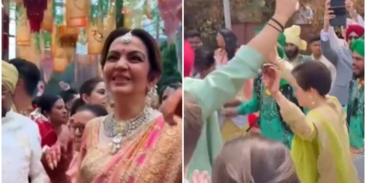 Nita Ambani and Pooja Deol danced a lot at their son's wedding, both their baraati dance was amazing - India TV Hindi