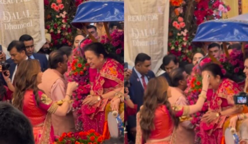 Nita Ambani takes blessings from her mother Purnima Dalal during Anant-Radhika's 'Mameru' ceremony - India TV Hindi