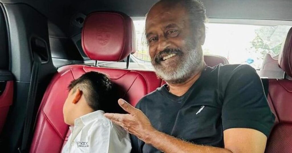 Rajinikanth went to drop his grandson to school, small children were surprised to see the superstar in the class, pictures went viral