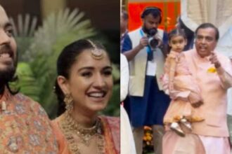VIDEO: Mukesh Ambani was seen carrying his granddaughter in his arms at the Mameru ceremony, expressed his love for Isha's daughter