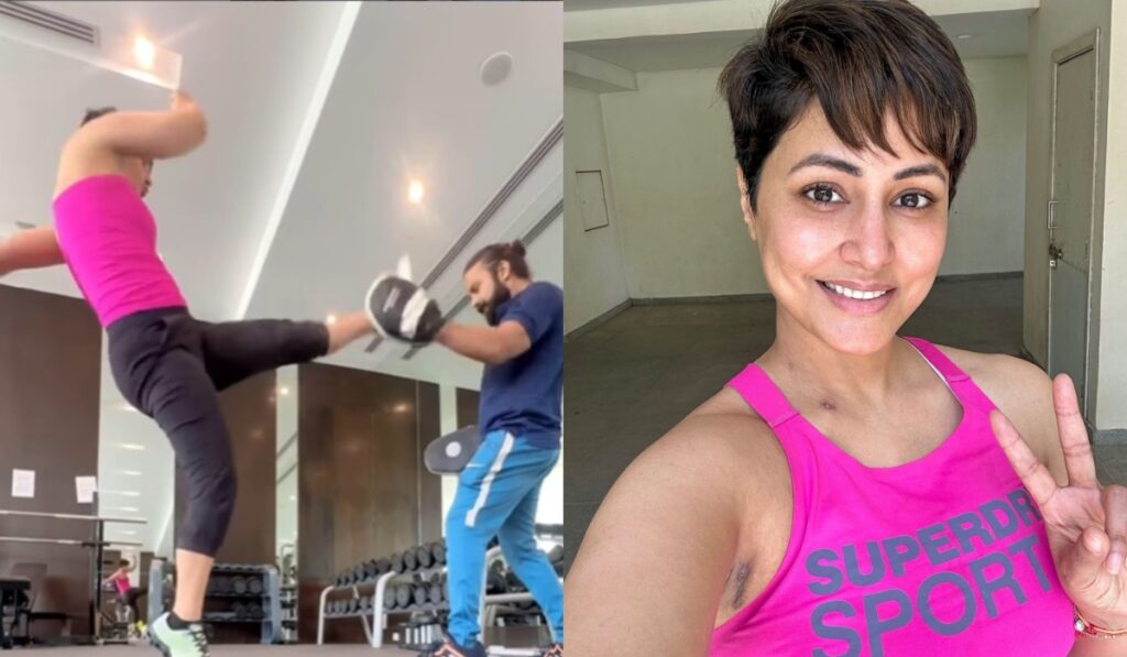 Your eyes will get wet after seeing the spirit of Hina Khan who is battling cancer, people are praising her courage - India TV Hindi