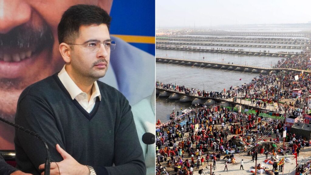 '5000 ticket of flight is going on Mahakumbh in 50 thousand', Raghav Chadha raised questions - India tv hindi