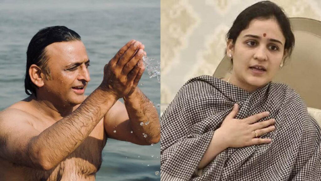 Akhilesh Yadav Mahakumbh Dubki Controversy BJP Leader Aparna Yadav Statement On Samajwadi Party Kumbh Mela Snan | Akhilesh Yadav News Today Latest Update in Hindi News Track Hindi News Akhilesh Yadav Ka Taaza Samachar in Hindi | Akhilesh Yadav Mahakumbh Dipki: Aparna Yadav's statement on Akhilesh Yadav taking a dip in Sangam in Mahakumbh, gave a befitting reply to this question of SP chief. News Track in Hindi