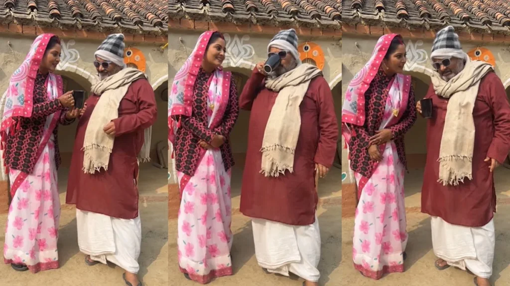 Anjana Singh is the comedy queen, made a wonderful video from the set