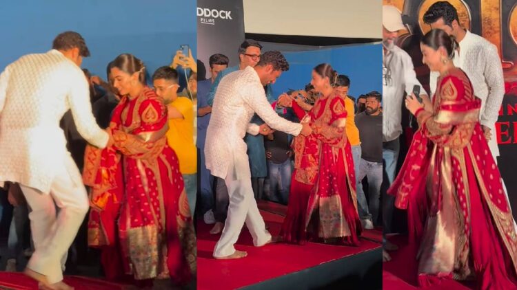 Because of this, Rashmika reached the stage by jumping on one leg, still Vicky was praised - India TV Hindi