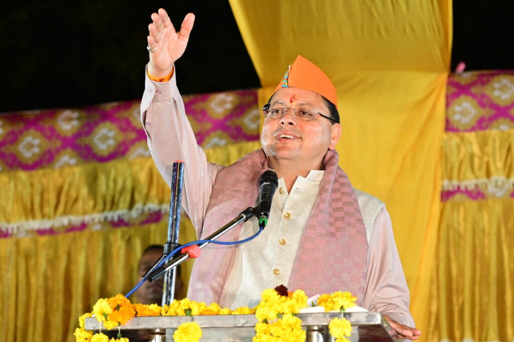 CM Pushkar Singh Dhami claims- 'Government of double engine to be formed in Delhi'