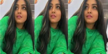Kajal Raghavani is flaunting her beauty wearing a green dupatta, stole the hearts of fans with her latest photos.