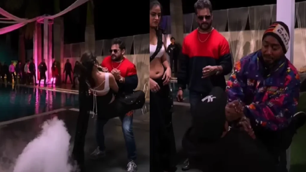 Khesari Lal Yadav does strange steps to make the song a hit! You will feel ashamed after watching the BTS video