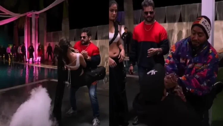 Khesari Lal Yadav does strange steps to make the song a hit! You will feel ashamed after watching the BTS video