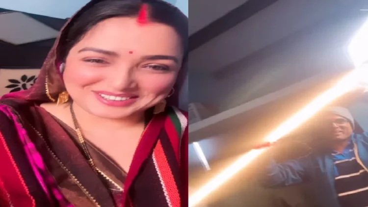 Troubled by shooting Amrapali Dubey told people on set, shared video