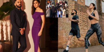 Virat Kohli and Anushka Sharma came out peacefully amidst the crowd, recognized people late - India TV Hindi