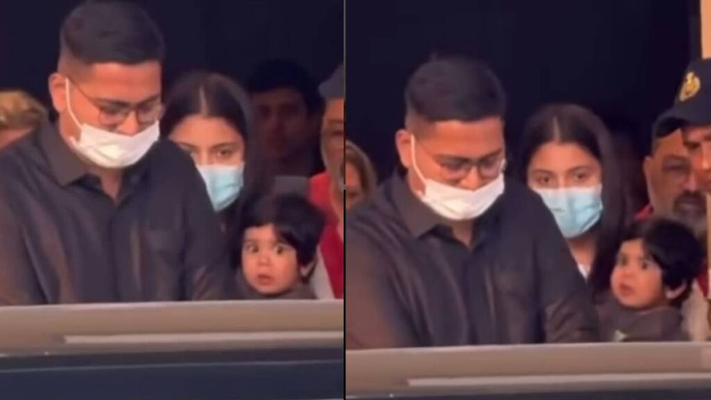 Virat Kohli's son seen, after 11 months Akay seen in mother Anushka's lap - India TV Hindi