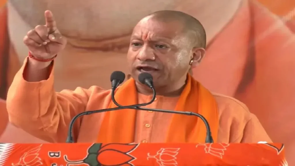 Yogi Adityanath Lashed out at Sp in Milkipur: SP flags used to be installed on empty plots, Yogi Adityanath rained in Milkipur, SP Flags WERE DURE DONE VACANT Plots, Yogi Adityanath Lashed Out at Milkipur
