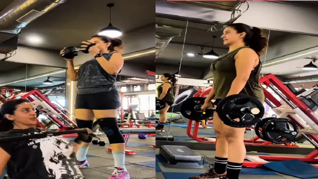 Akshara Singh, who looks touched, shown amazing in the gym, watched the sweat by lifting weight
