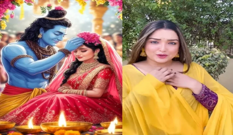 Amrapali Dubey congratulated the fans on Mahashivaratri, a lovely photo of shared