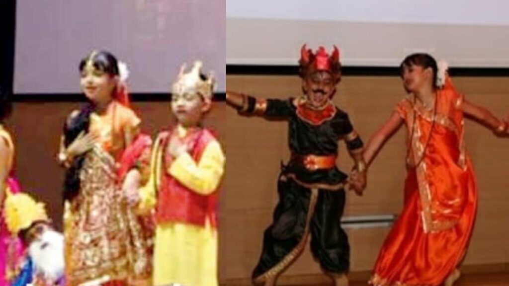 At a young age, Aaradhya showed Sita's tenacity, Aishwarya's daughter adorned in saffron saree - India tv hindi