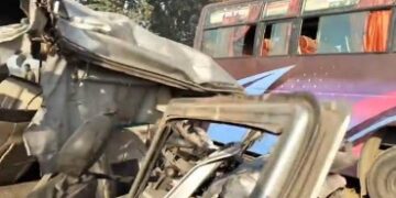 Car, truck collided: Three family members returning from Mahakumbh died