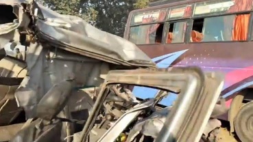 Car, truck collided: Three family members returning from Mahakumbh died