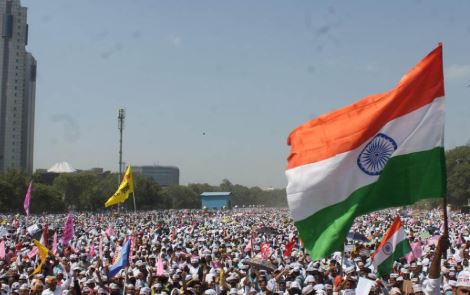 Delhi: Thoughts being held at Ramlila Maidan for the swearing -in ceremony of the new cabinet