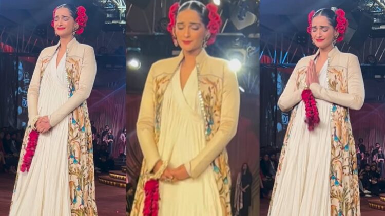 Fashion on the body and tears in the eyes, Sonam Kapoor started crying bitterly while walking the ramp - India tv hindi