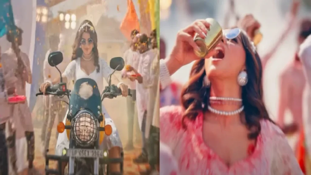 In Holi's Hooddang, Akshara Singh entry on Mari Bullet, the actress got caught by hemp on the eyes, the huge was left!