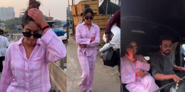 Jahnavi Kapoor turned pink before Holi, out in night suits - India tv hindi