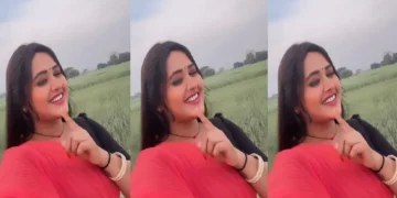 Kajal Raghavani flew his pallu in the midst