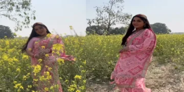 Kajal Raghavani gave her heart to someone, express love in mustard field