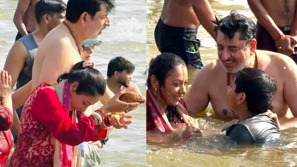 'Supernatural, amazing ...' Anupama colored in Sanatani color, dipped in confluence with husband and son - India tv hindi