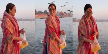 Akshara Singh became Jogania after reaching Kashi, enjoyed the morning of Banaras, video viral